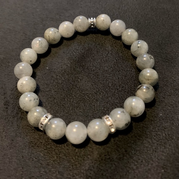 🪬2/$20🪬New✋🏼Made 8mm Natural Flashy⚡️Labradorite Healing Stretch Bracelet - Picture 4 of 15